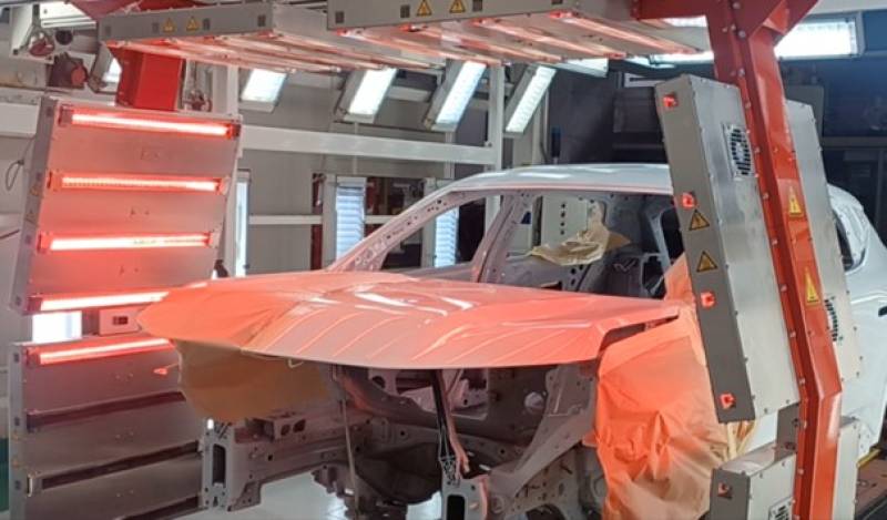 Infrared mobile arch for repair in automotive