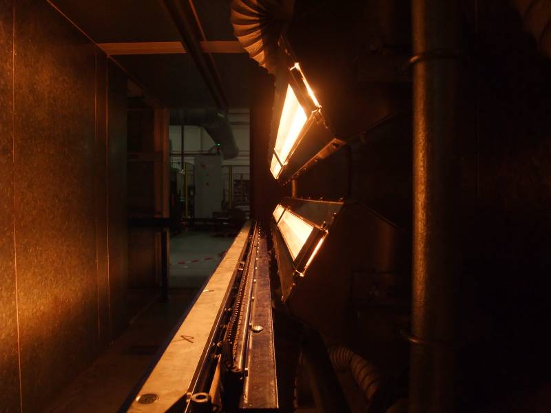 Infrared curing panels modular IR Solution in comestics industr