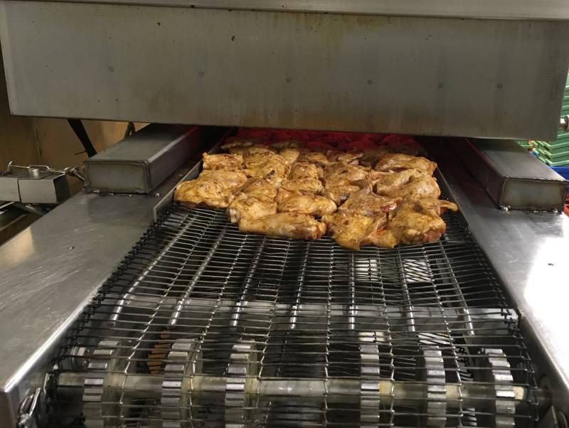 Meat roasting conveyor medium infrared France