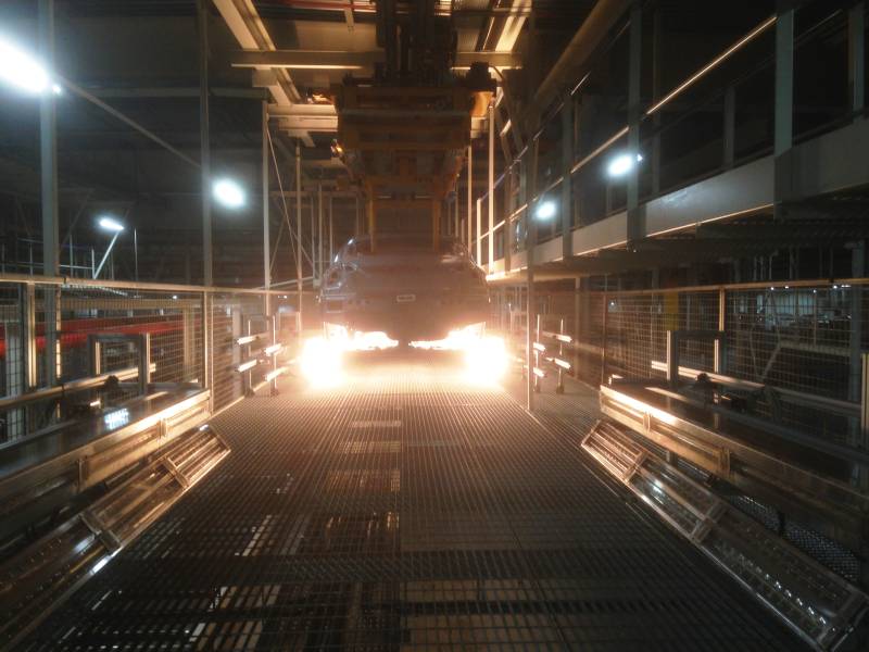 Sealant drying infrared system in Spain 