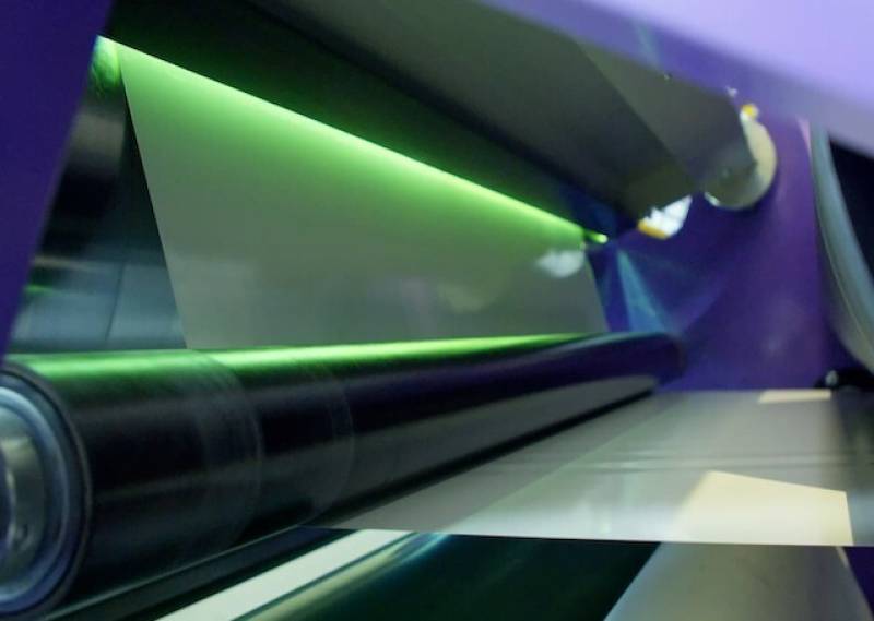 Paint UV curing on film